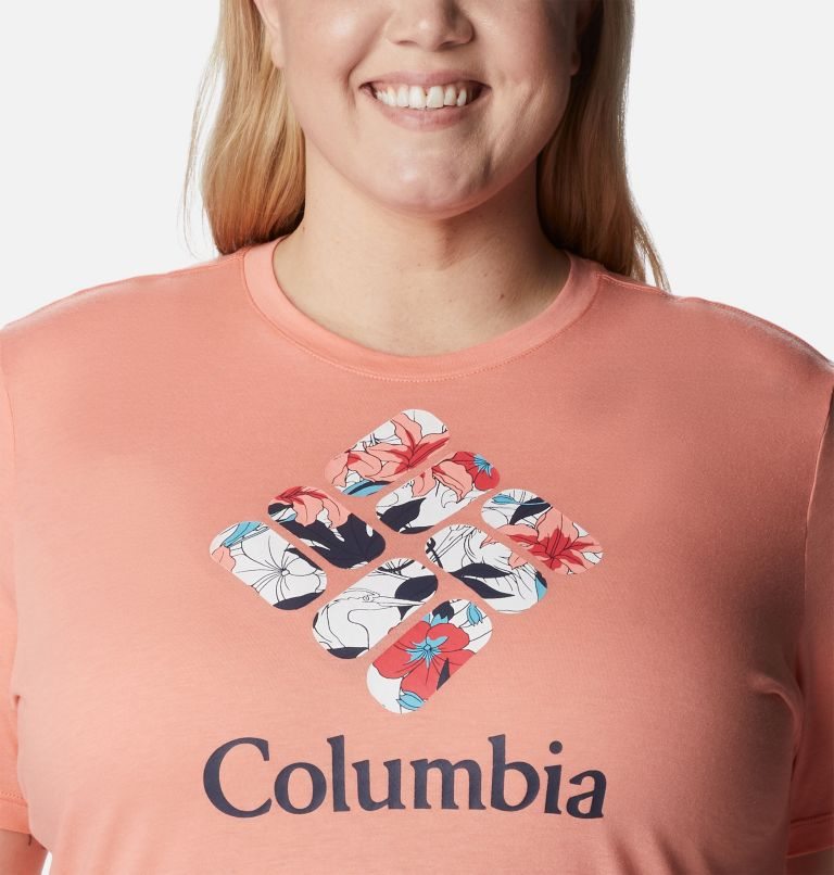 Tricouri Columbia Bluebird Day Relaxed Crew Neck Dama Corai | Plus Size CVAQ8Z197